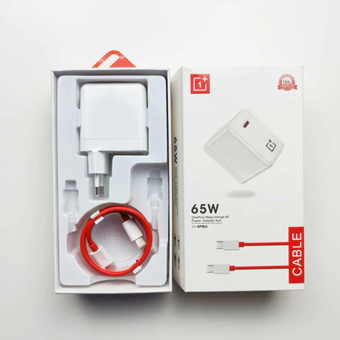 OnePlus 65W SuperVooc Fast Charger and PD Warp Adapter with Cable
