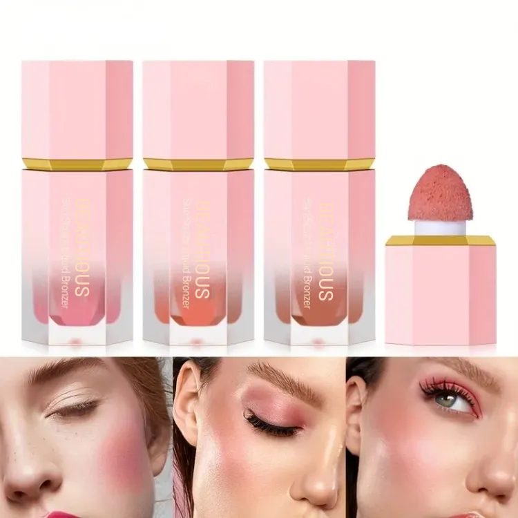 Beautious Pack of 1 Air Cushion Liquid Blush Natural Long Lasting Matte Cheek Liquid Blusher Makeup
