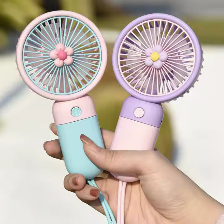 🌬️ Cartoon USB Rechargeable Mini Fan – Fun & Cool Comfort for Kids!