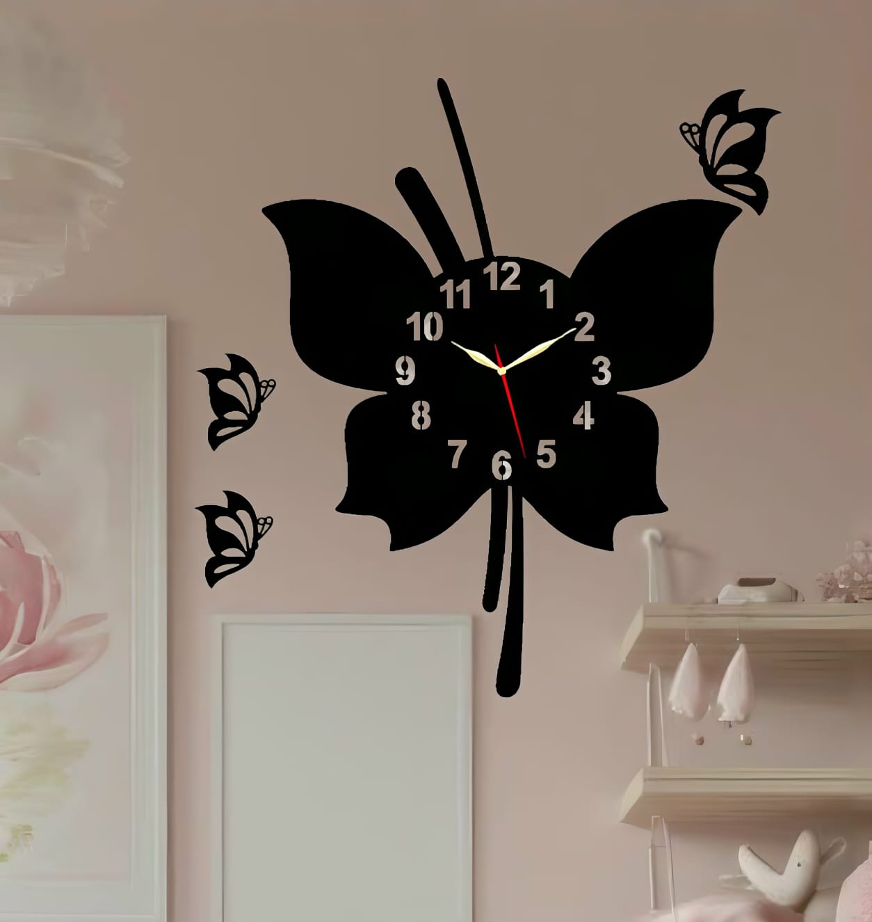 Lifestyle Glory Heart Wooden Clock With Premium Light I The New Wooden Wall Clock Big Size I Wall Clock I Wooden Wall Clock I Wall clocks for bedroom I Wall Clocks for drawing room I Wooden Wall Clocks for bedroom
