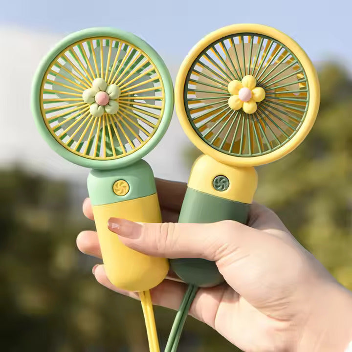 🌬️ Cartoon USB Rechargeable Mini Fan – Fun & Cool Comfort for Kids!