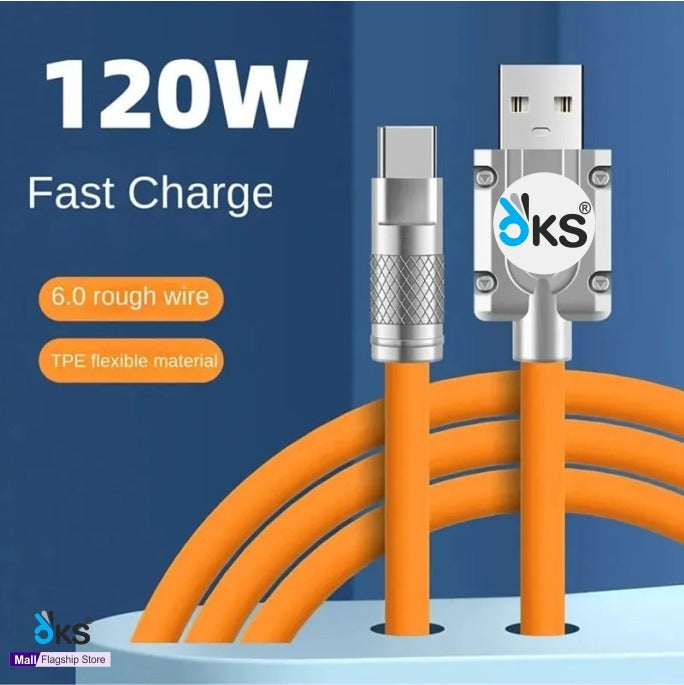 π 3-in-1 120W 6A Fast Charging Cable | USB to Type-C + Micro USB + Lightning | Universal Power Cable for iPhone, Samsung, Huawei & More