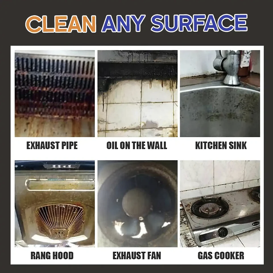 Kitchen Cleaner and Degreaser - Grease Cutter for Kitchen Stove, Counter and Cabinets