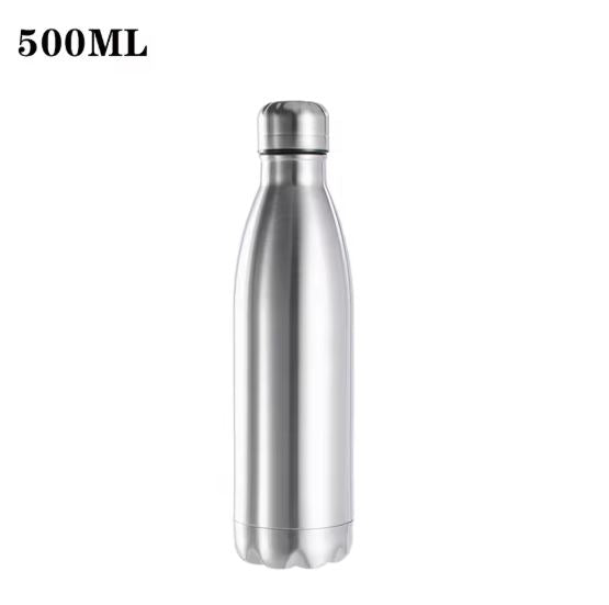 Portable Sports Water Bottle Food Grade Stainless Steel Single Wall Leakproof Vacuum Cup Hot Cold Water Bottle