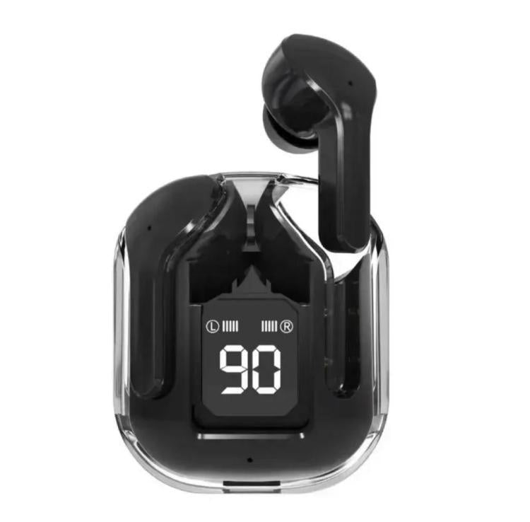 Newmine Wireless Bluetooth Airpods Stereo Earbuds for All Cell Phones Transparent TPU Protective Case