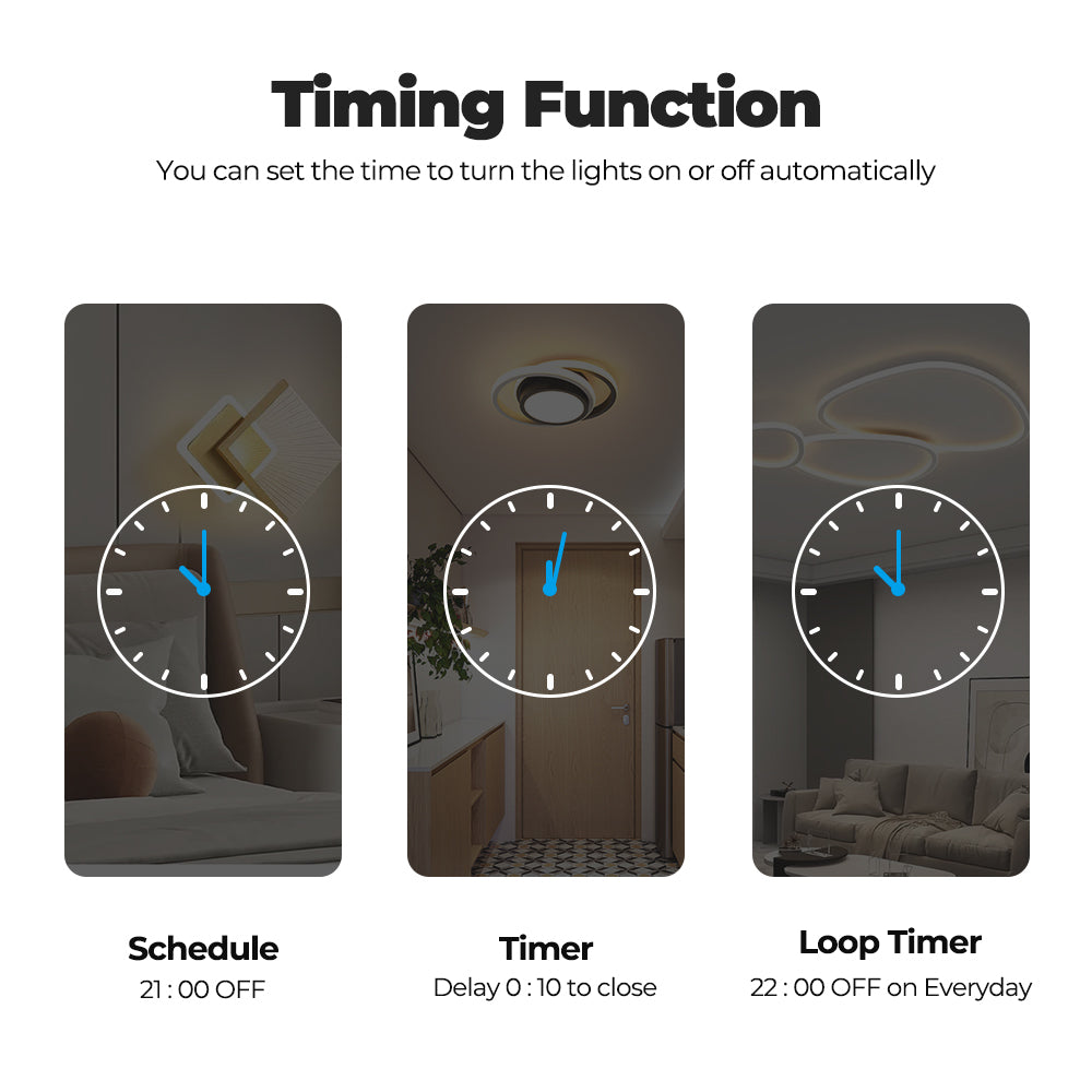 Mini Wifi Smart Switch Light 16A 2 Way Module On Off Breaker Wireless Remote Voice Timer Timing App for Google Home Alexa