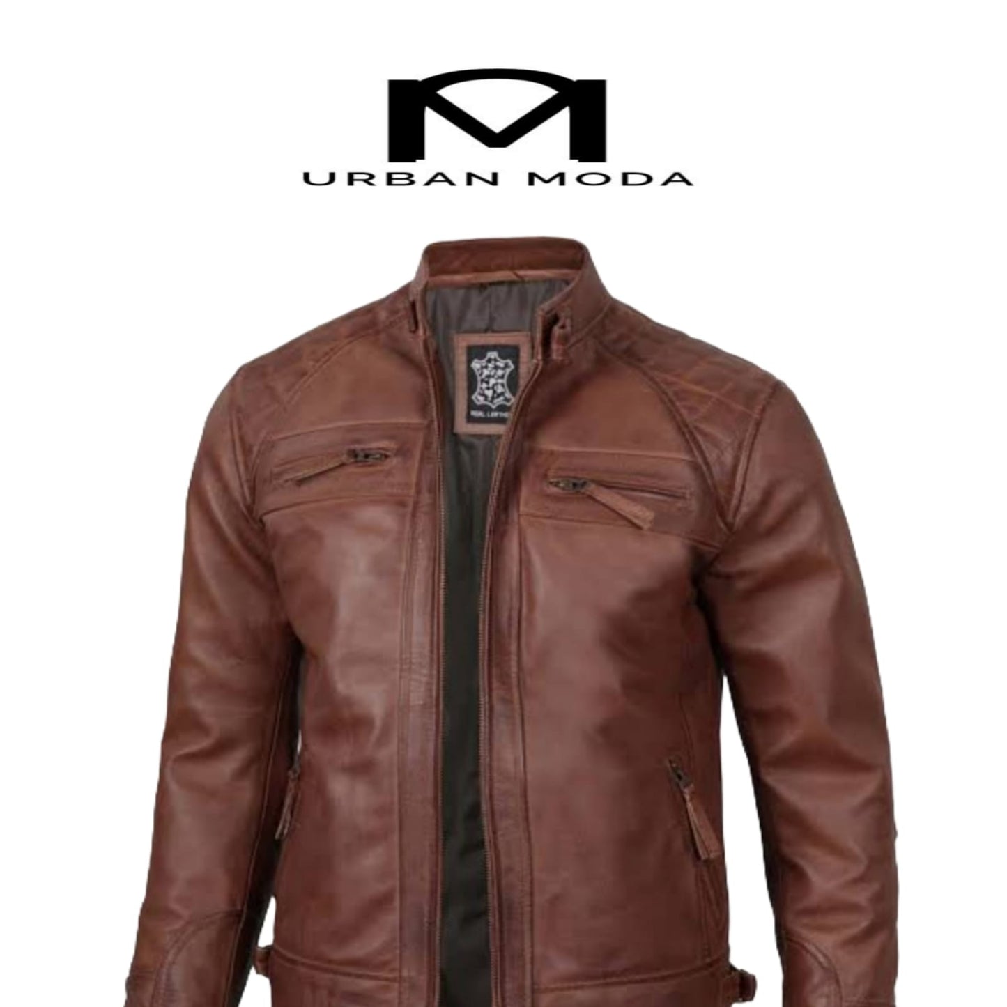 Fashionable New Embroidered Leather Jacket For Men's