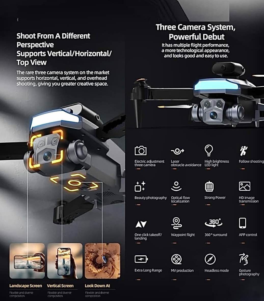 P23 pro 4k Dual camera drone high quality obstacle avoidance flagship drone