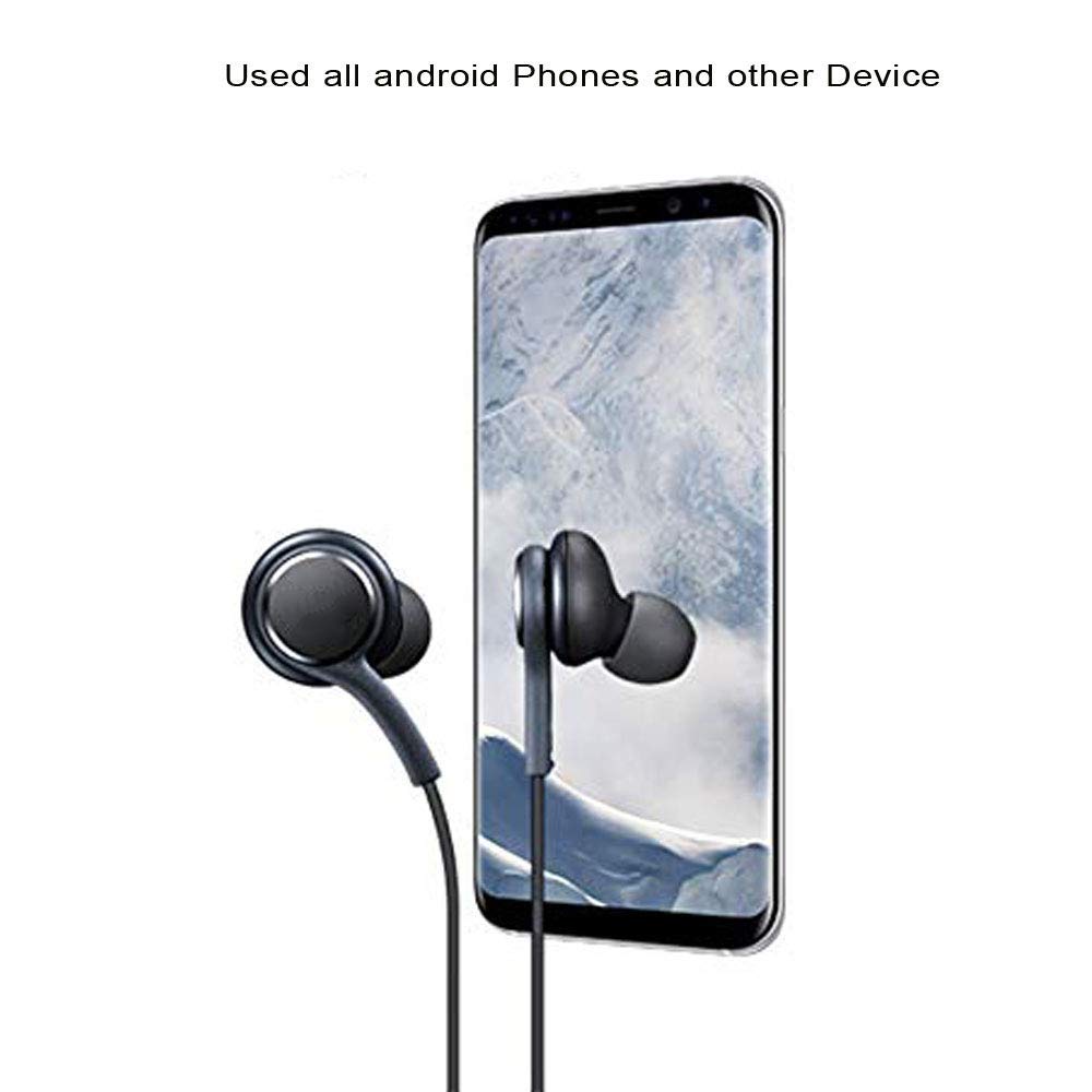 AKG Handsfree - Universal AKG Handfree For All Android Devices Having 3.5mm Headphone Jack - Tuned By Samsung - PUBG AKG Earphone - Handfree For Music - EO-IG955 - Black Color