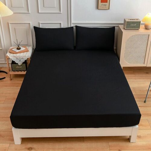 Jersey Fitted Bed Sheet With Pillow Covers