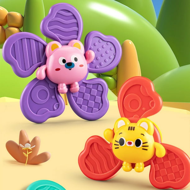 Baby Rattles Set, With Suction Cup Spinner Toy, Suitable For Travel, Dining Table & Bathroom