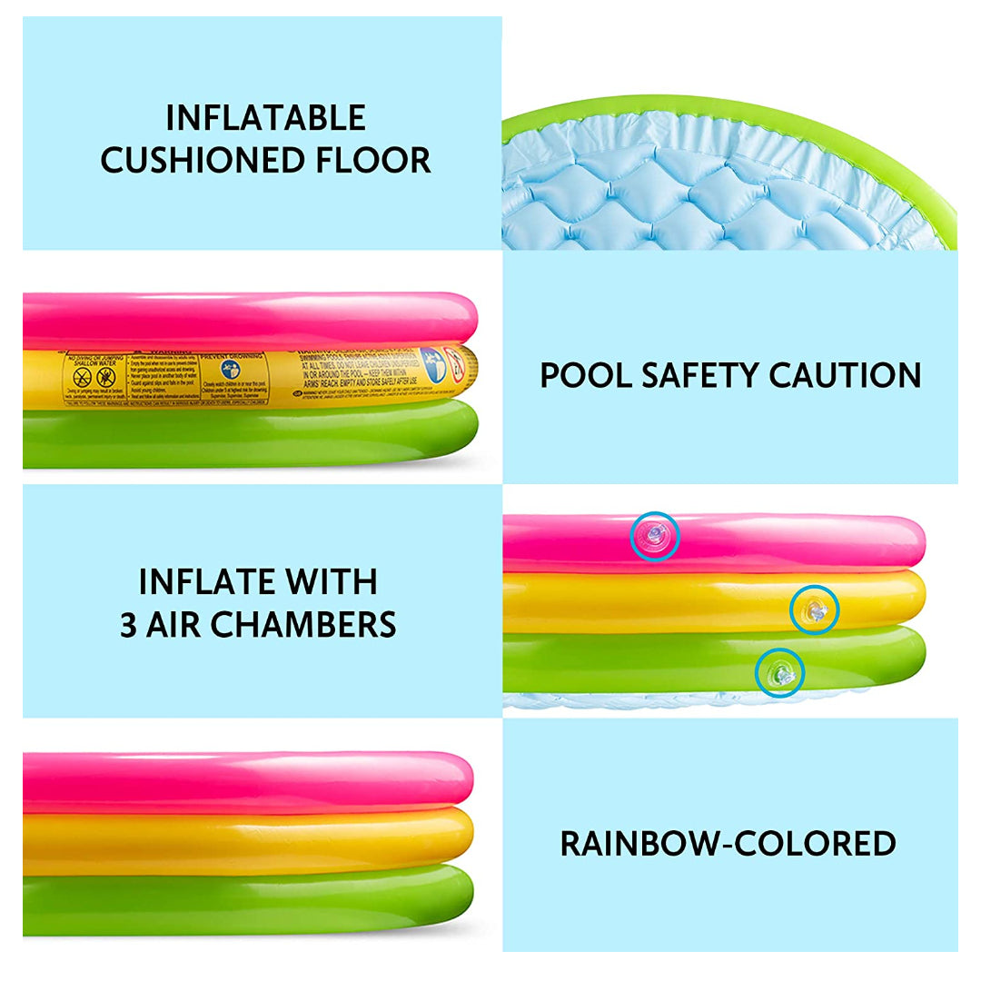 Inflatable Kids Swimming Pool - 2 feet - Baby Bath Tub wet set water tube kids big Floaties Toys
