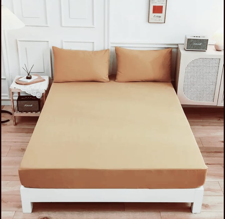 Jersey Fitted Bed Sheet With Pillow Covers