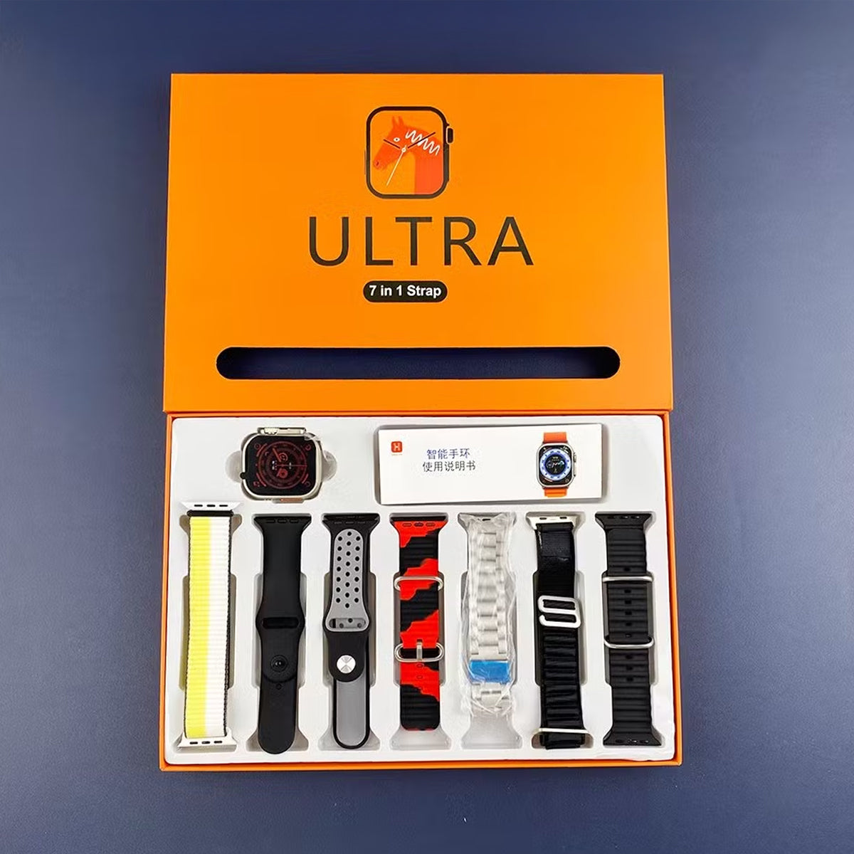 7 in 1 Smart Watch - 7 Straps Smart watch Ultra watch 8 for Gift - 7in1 Smart watch for Boys - 7 in 1 Ultra Smart watch for Girls - Ultra 7 in 1 strap - Smart watch with 7 straps - Smart watch 7 in 1 - Ultra Smart watch 7 straps - Smartwatch Ultra 8 watch
