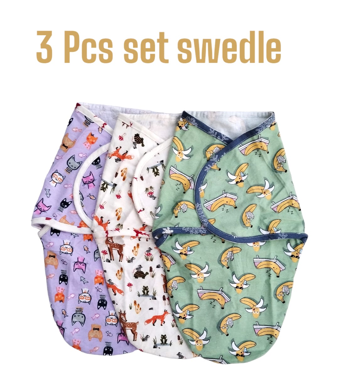 ZERI & MERI High Quality Super Soft Summer Newborn Baby Infant Swaddle Wrap Sheet 0-3 month(Random Colore)