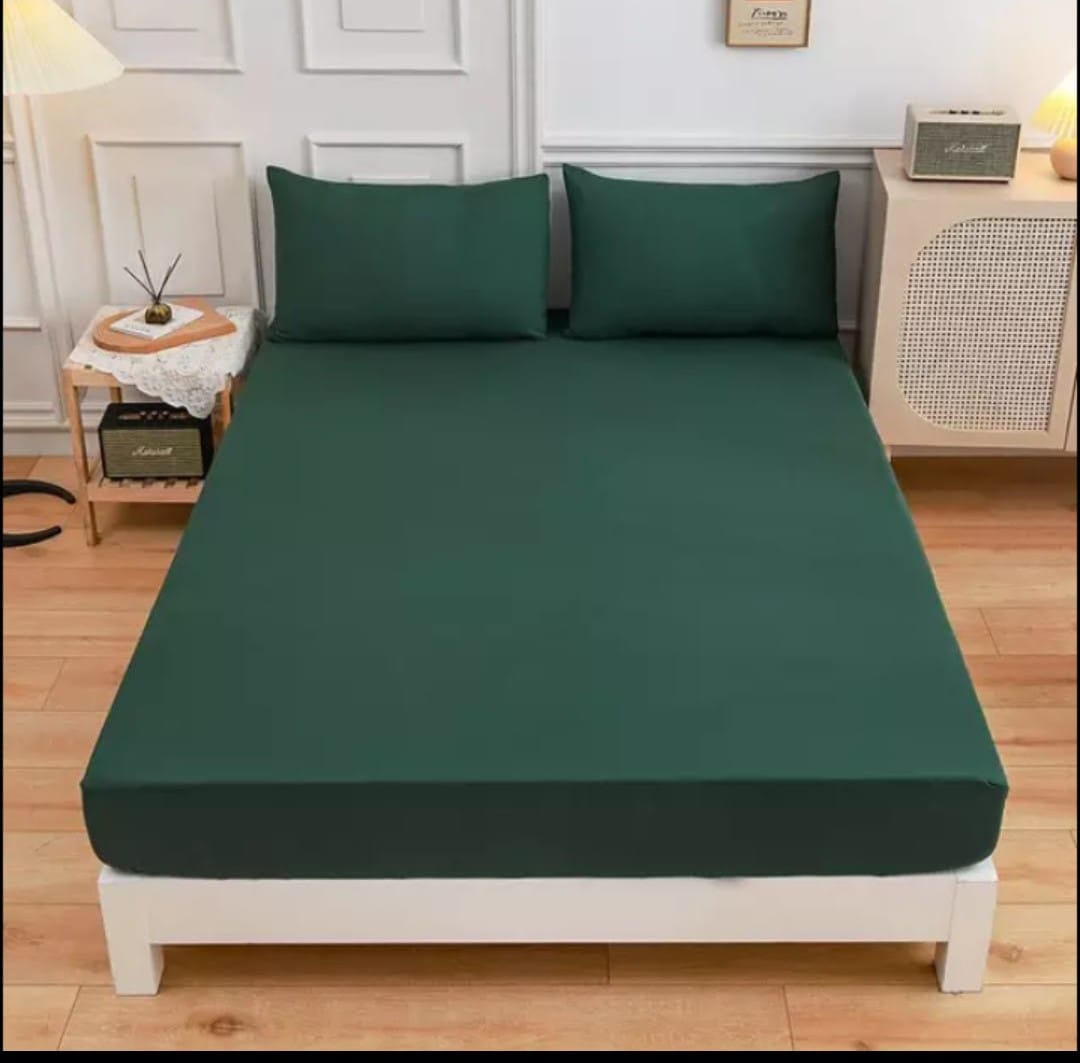 Jersey Fitted Bed Sheet With Pillow Covers
