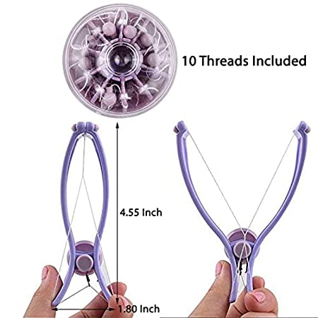 New Painless hair Removal Machine Slique Hair Threading Machine Sildne Face Hair Threading Tweezer Facial Epilator hair Shaver Spring Carved Face Carver Defeatherer Cheek Eyebrow DIY Beauty Tool Facial Hair Removal Tool facial Hair Threading At Home