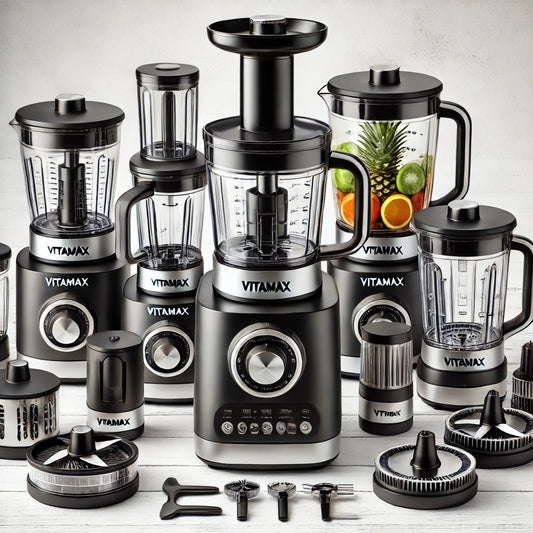 Vitamax Multi-Functional Juicer Blender & Food Processor Set – 11-in-1 Powerful Kitchen Appliance with 2L Blender, Grinder, Chopper, and Extractor, Durable Stainless Steel Design, High-Speed Motor for Juicing, Blending & Grinding 5 Year Warranty