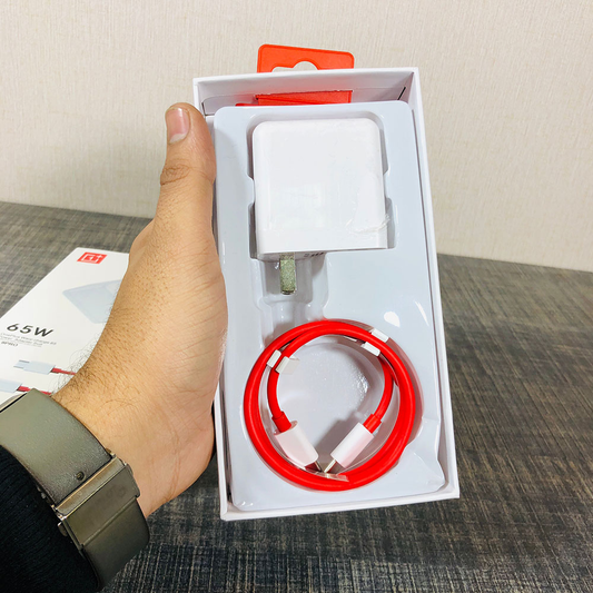 OnePlus 65W SuperVooc Fast Charger and PD Warp Adapter with Cable