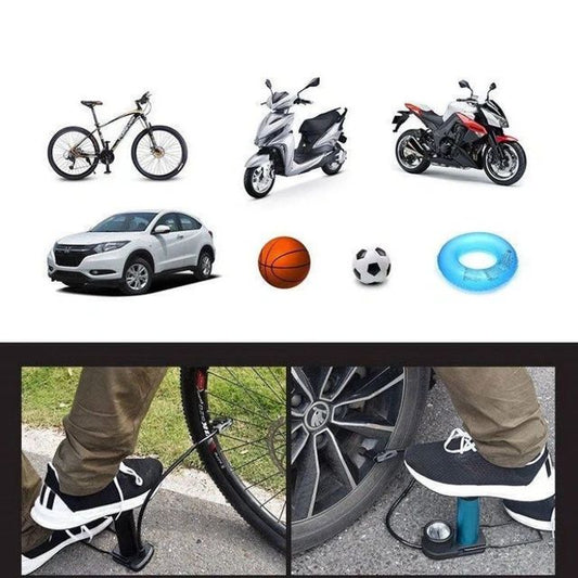 Heavy-Duty Foot Bike Pump for Bicycle Ball Scooter Car Inflatable Toys Mini Pump-High Pressure Foot Air Pump